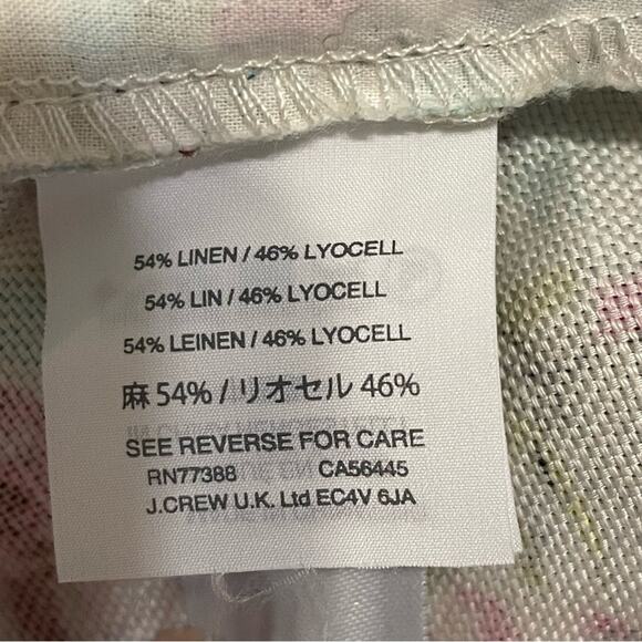 J. Crew Linen Lyocell City Scene‎ Tropical Trees Shorts Size 6 - Picture 6 of 7